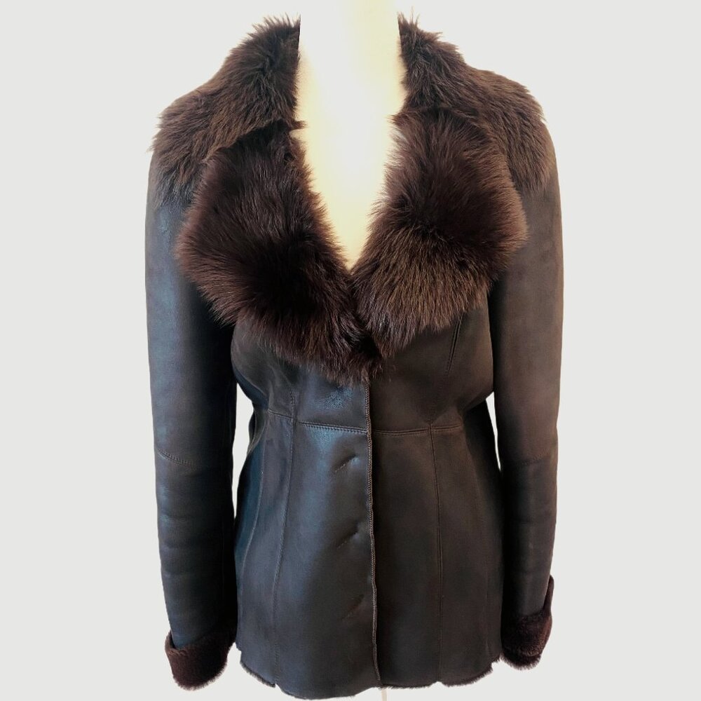 Elie Tahari - Bergdorf Goodman 100% Lamb Shearling Jacket - Large (fits like M)